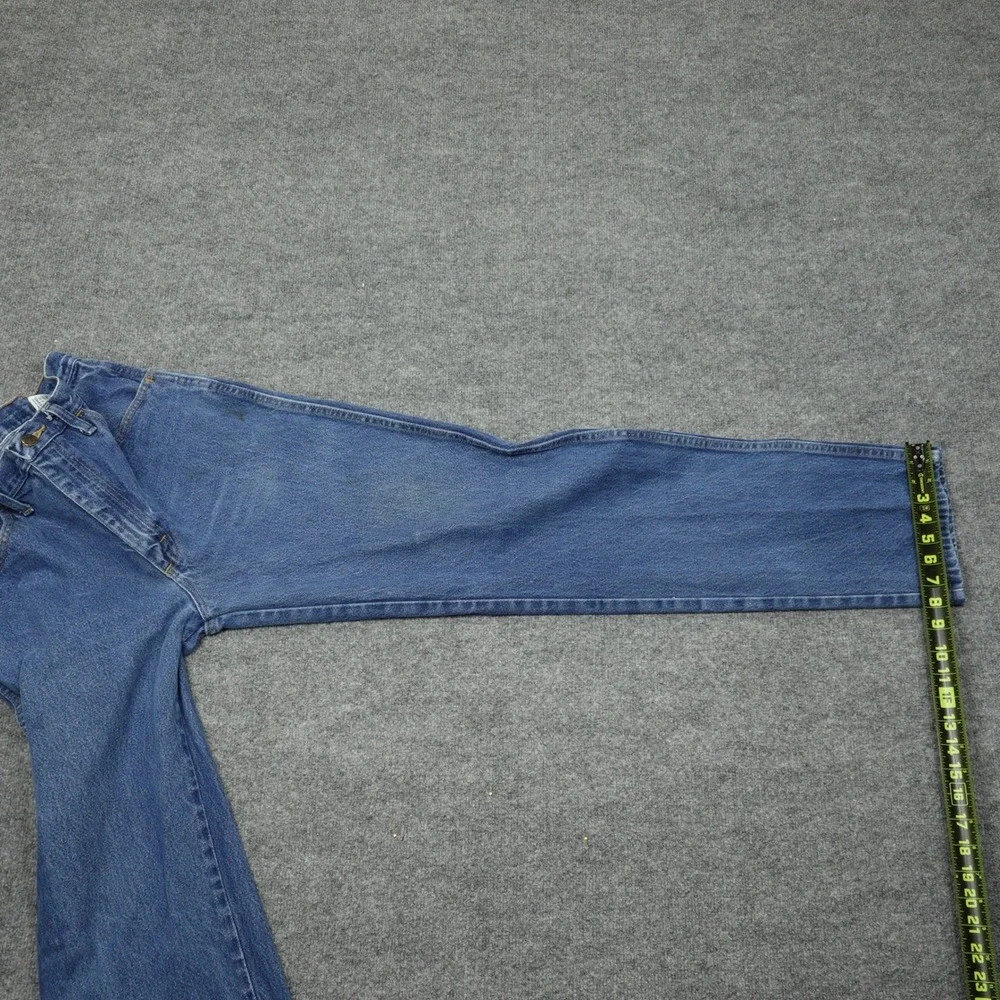 Rustler Jeans Mens 34x34 Blue Straight Leg Regular Fit Cotton Denim Workwear